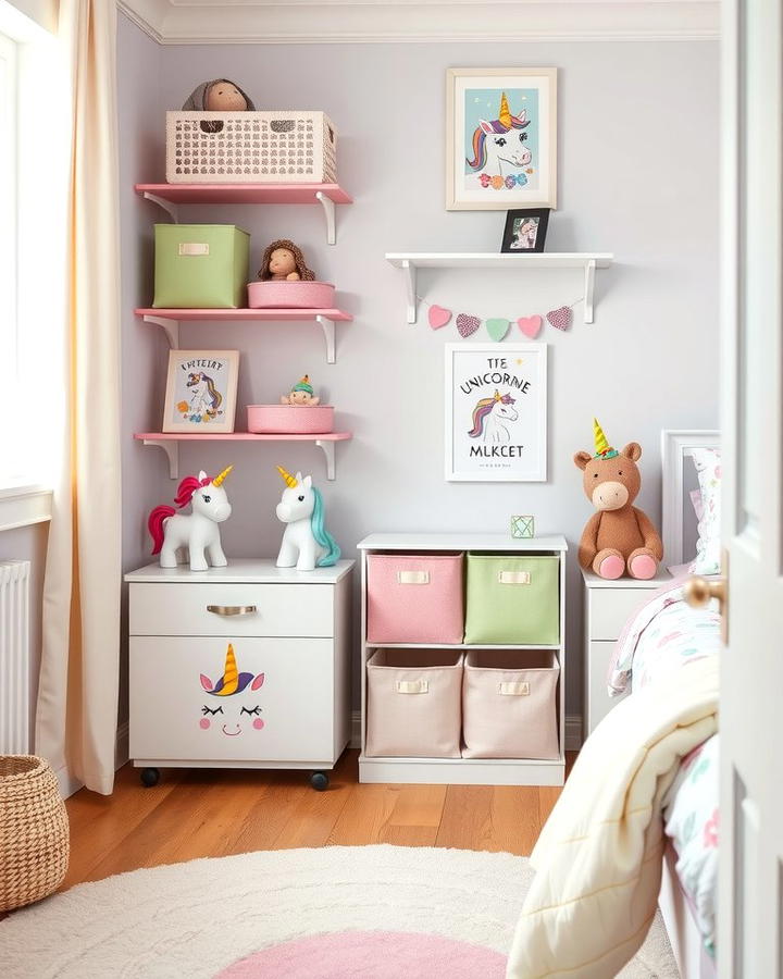 Unicorn Themed Storage Solutions - 25 Unicorn Bedroom Ideas