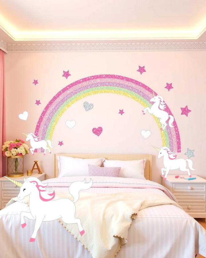 Unicorn Themed Wall Decals - 25 Unicorn Bedroom Ideas