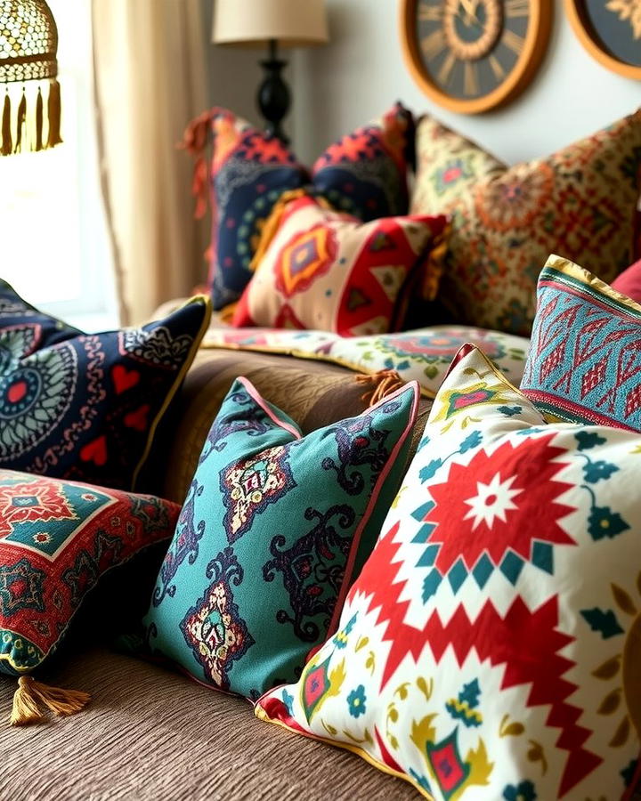 Unique Decorative Pillows - 30 Bohemian Maximalist Decor Ideas