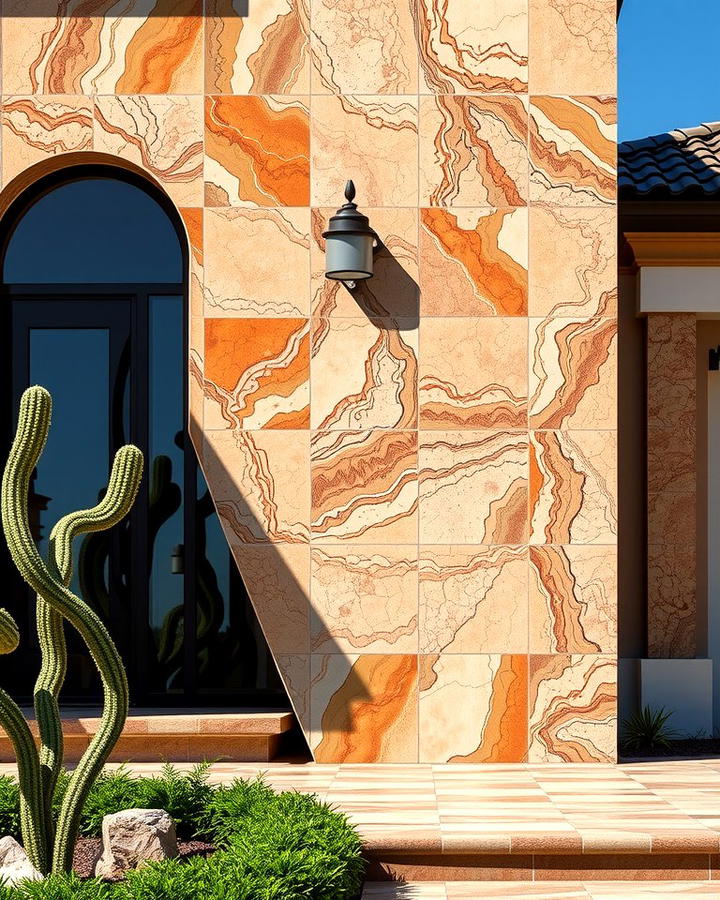 Unique Quartzite Patterns - 25 Stone Exterior Home Ideas