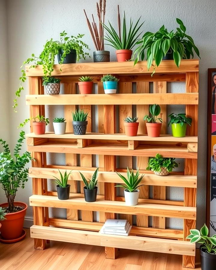 Upcycled Pallet Shelf Garden - 25 Vertical Pallet Garden Ideas