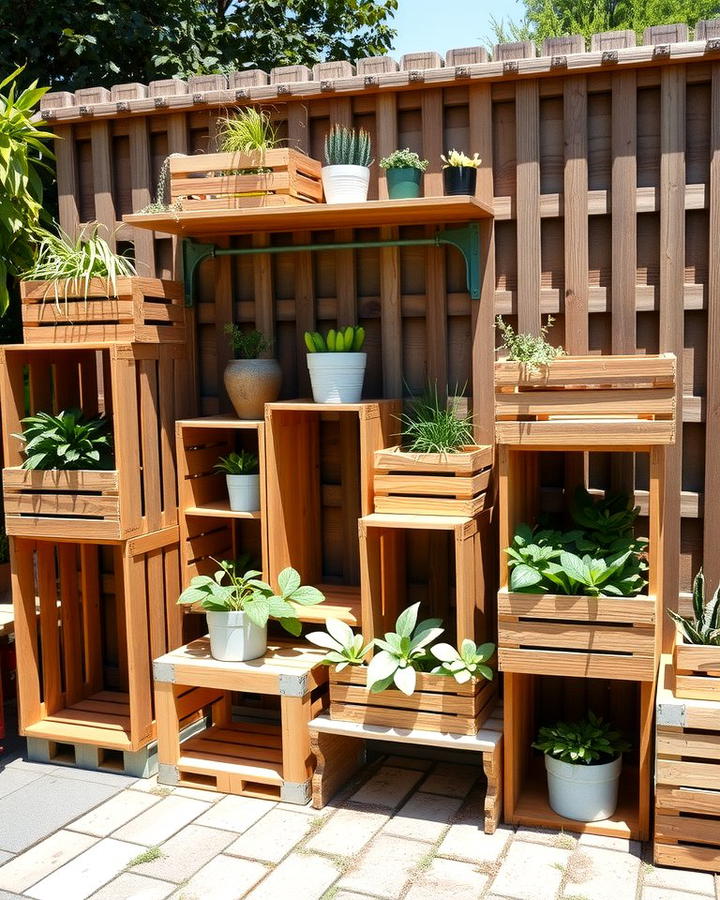 Upcycled Wooden Crates - 25 Vintage Garden Ideas