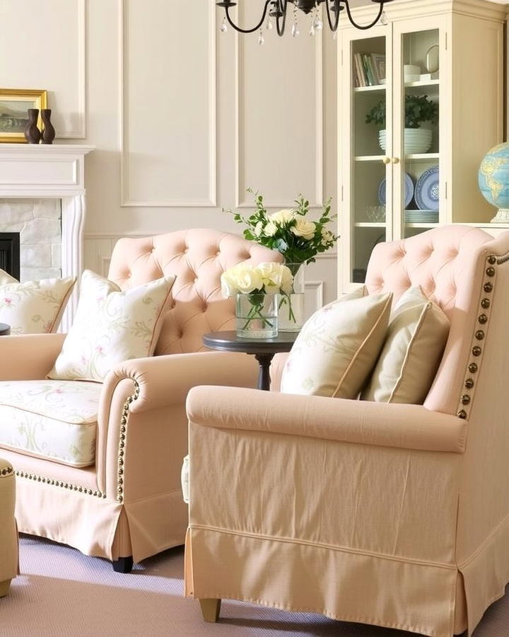 Upholstered Armchairs - 25 Shabby-chic Style Living Room Ideas