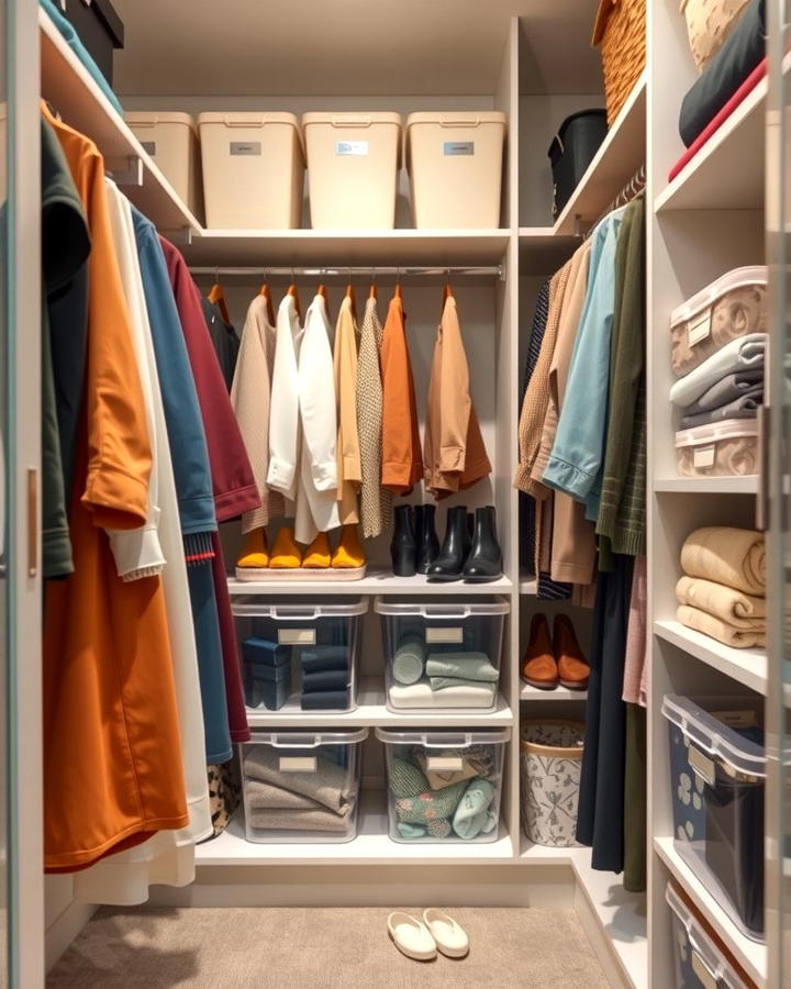 Use Clear Storage Containers - 25 Small Closet Storage Ideas