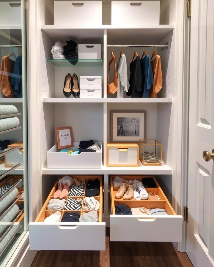 Use Drawer Organizers - 25 Small Closet Storage Ideas