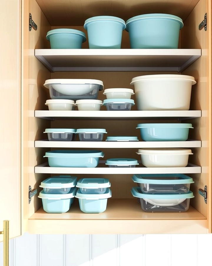 Use Modular Shelves for Extra Space - 25 Tupperware Organization Ideas