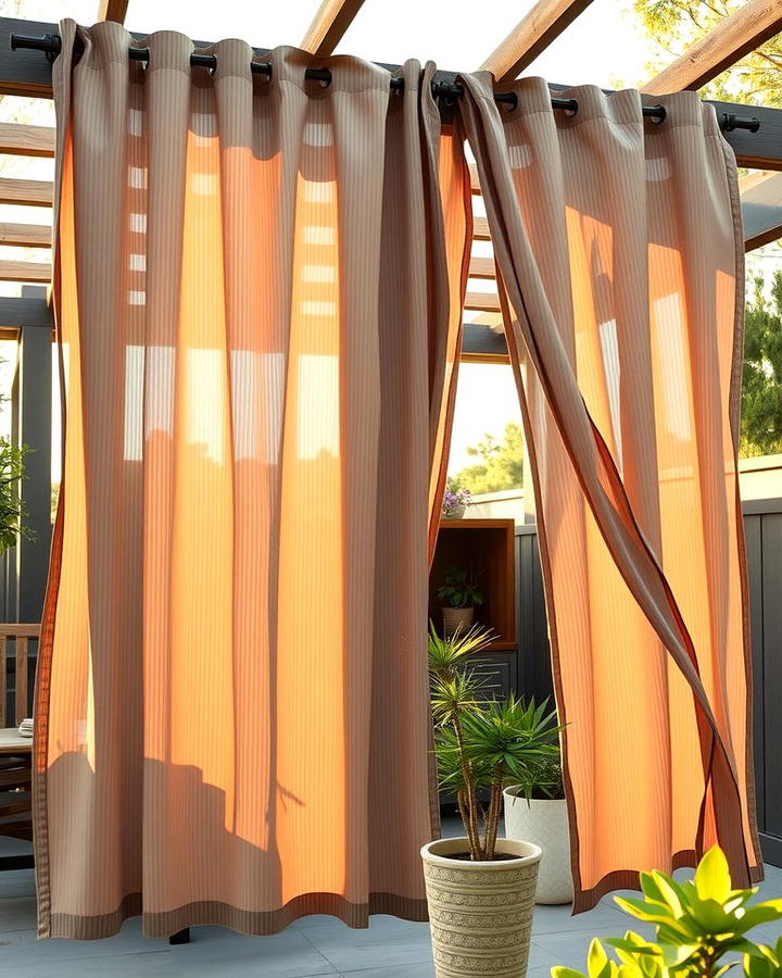 Use Outdoor Curtains - 30 Ideas Cheap Ways to Block Neighbors View