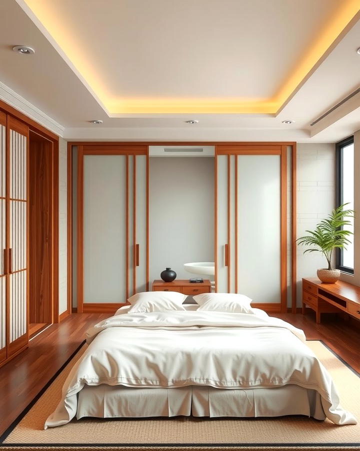 Use Sliding Doors for Simplicity - 25 Zen Bedroom Ideas