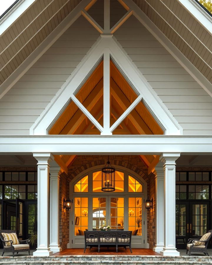 Vaulted Ceiling Drama - 25 Open Gable Porch Ideas