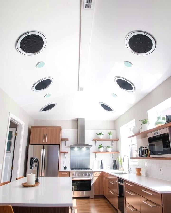 Vaulted Ceilings with Built In Speakers - 25 Vaulted Ceiling Kitchen Ideas