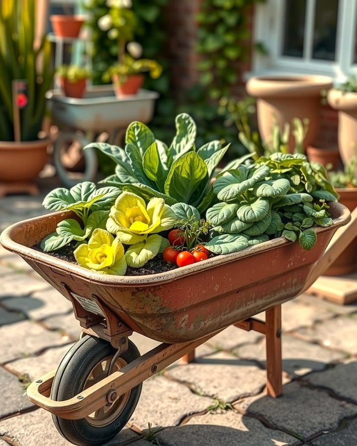 Vegetable Planter - 25 Old Wheelbarrow Ideas