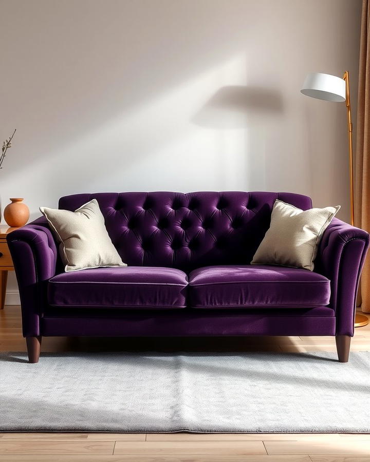 Velvet Purple Sofas for Elegance and Comfort - 25 Purple Living Room Ideas