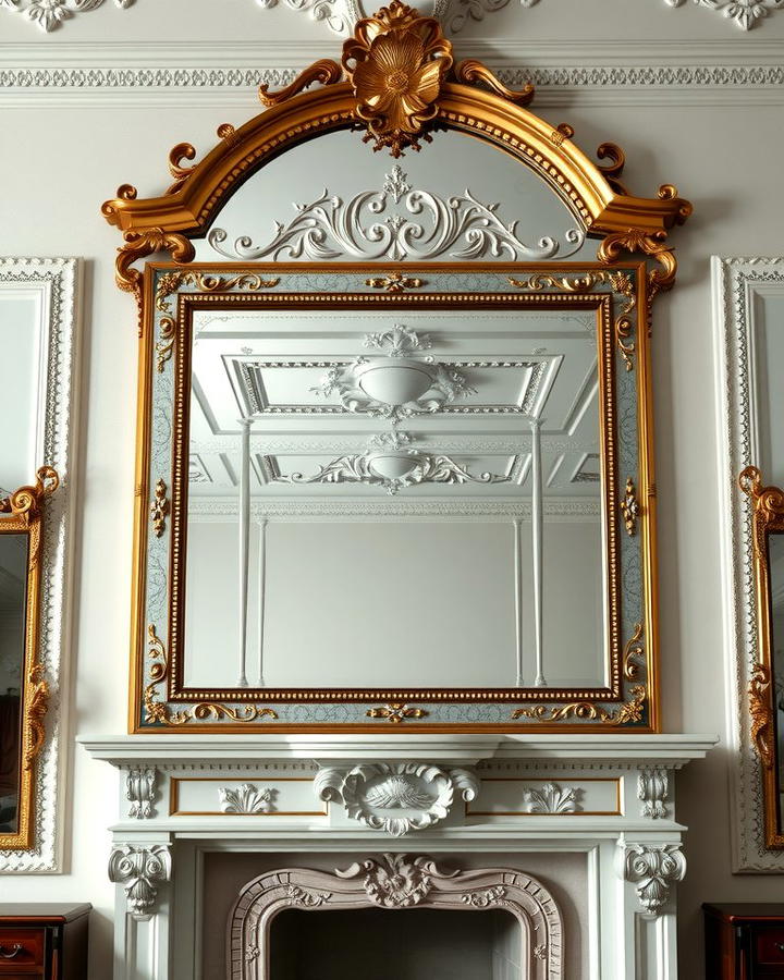 Venetian Mirror - 25 Mirror Over Fireplace Ideas