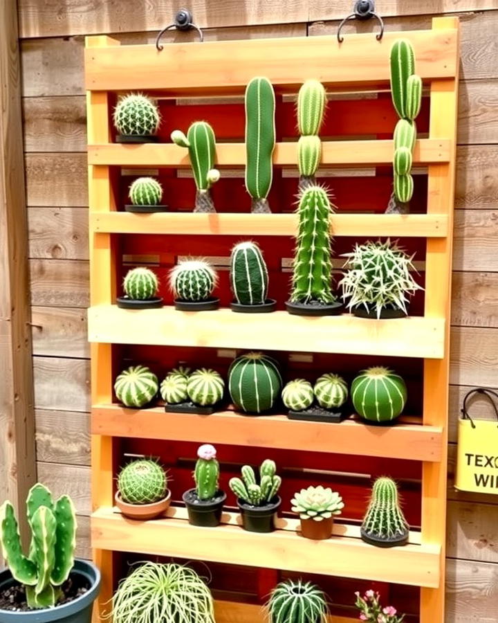 Vertical Cactus Pallet Garden - 25 Vertical Pallet Garden Ideas