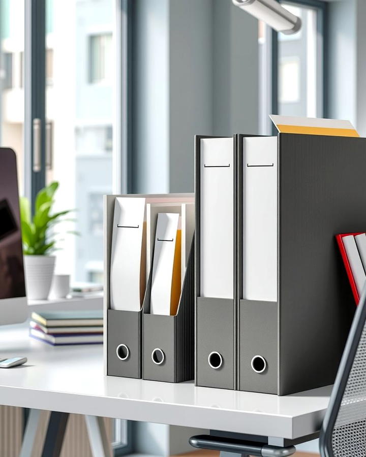 Vertical File Organizers - 25 Office Storage Ideas