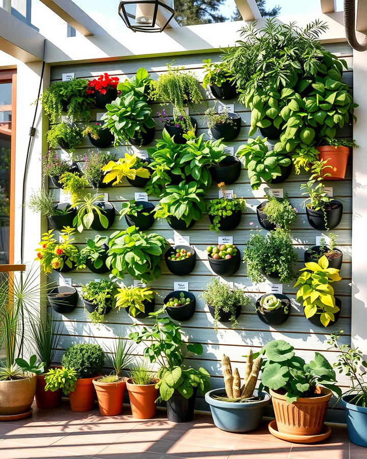 Vertical Garden Wall - 25 Patio Wall Ideas