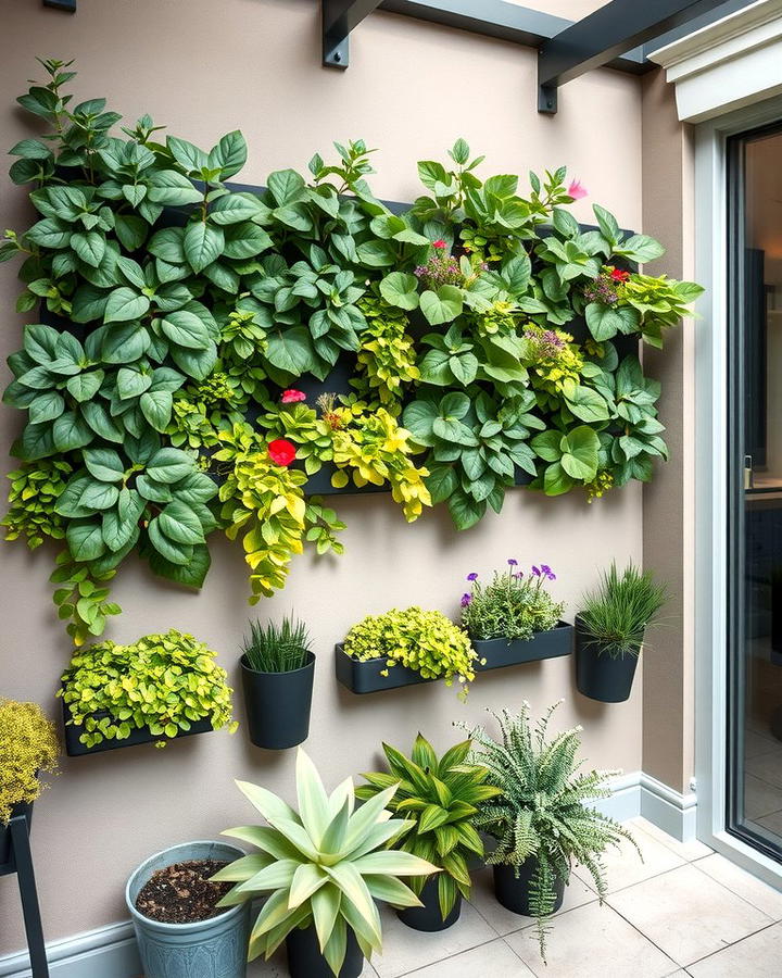 Vertical Garden Wall - 25 Small Backyard Patio Ideas