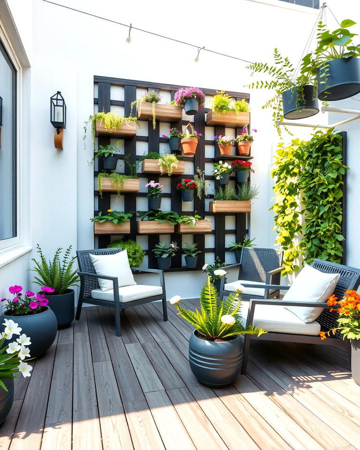 Vertical Garden Wall - 25 Small Deck Ideas