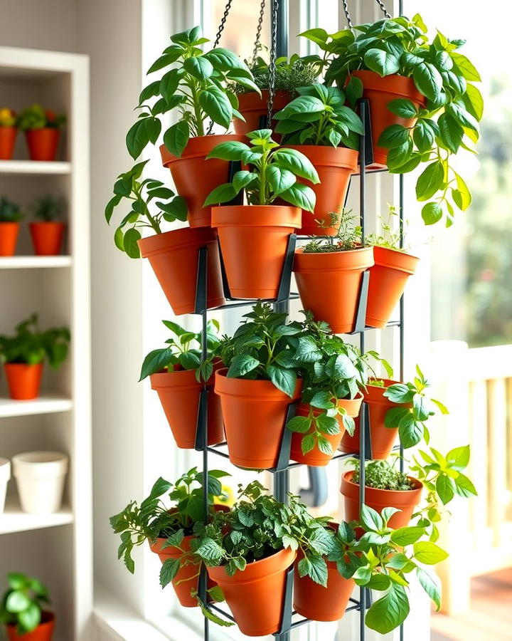 Vertical Herb Garden - 25 Potted Plant Arrangement Ideas