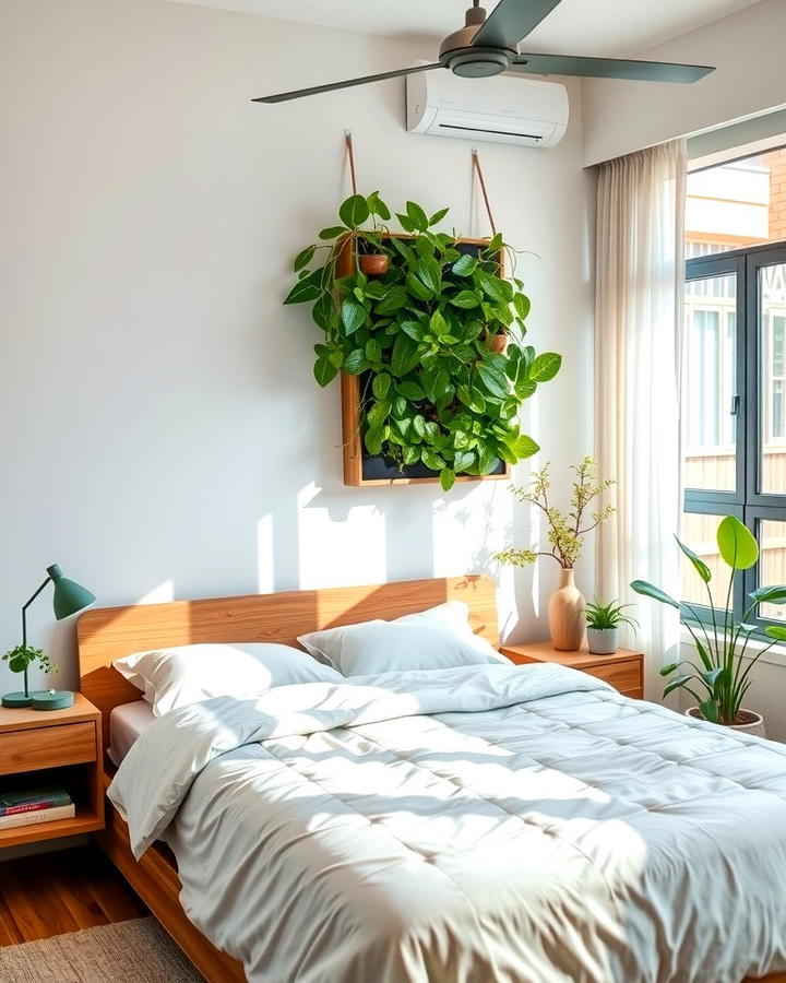 Vertical Indoor Garden - 30 Green Bedroom Ideas