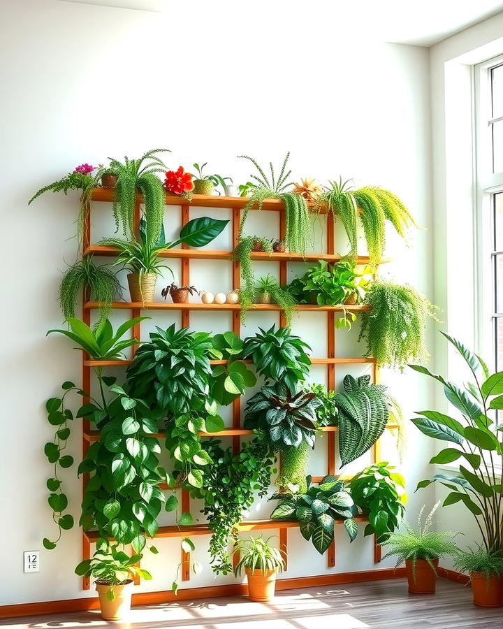 Vertical Plant Wall - 25 Potted Plant Arrangement Ideas