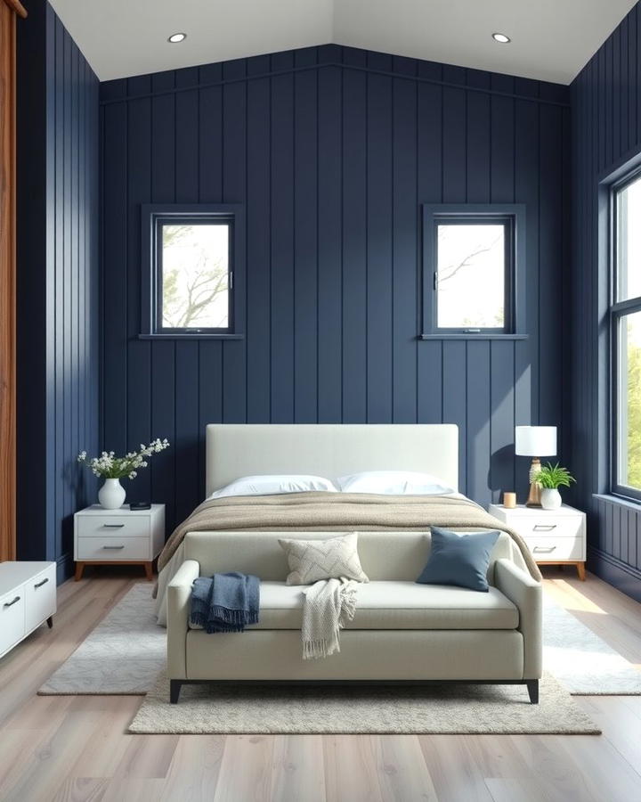 Vertical Shiplap for a Modern Twist - 25 Shiplap Bedroom Ideas