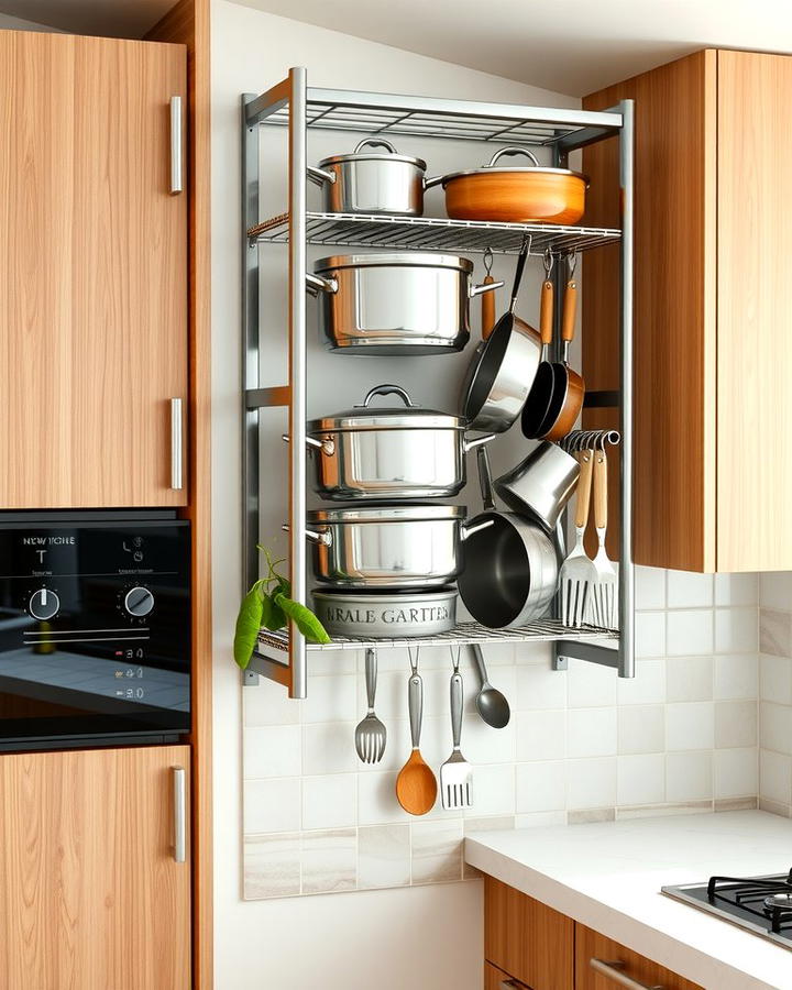 Vertical Storage Racks - 25 Mobile Home Kitchen Ideas