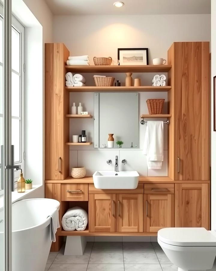 Vertical Storage Solutions - 25 Scandinavian Bathroom Ideas