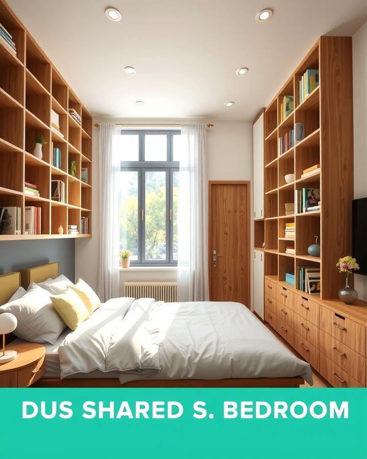 Vertical Storage Solutions - 25 Shared Bedroom Ideas for Small Rooms