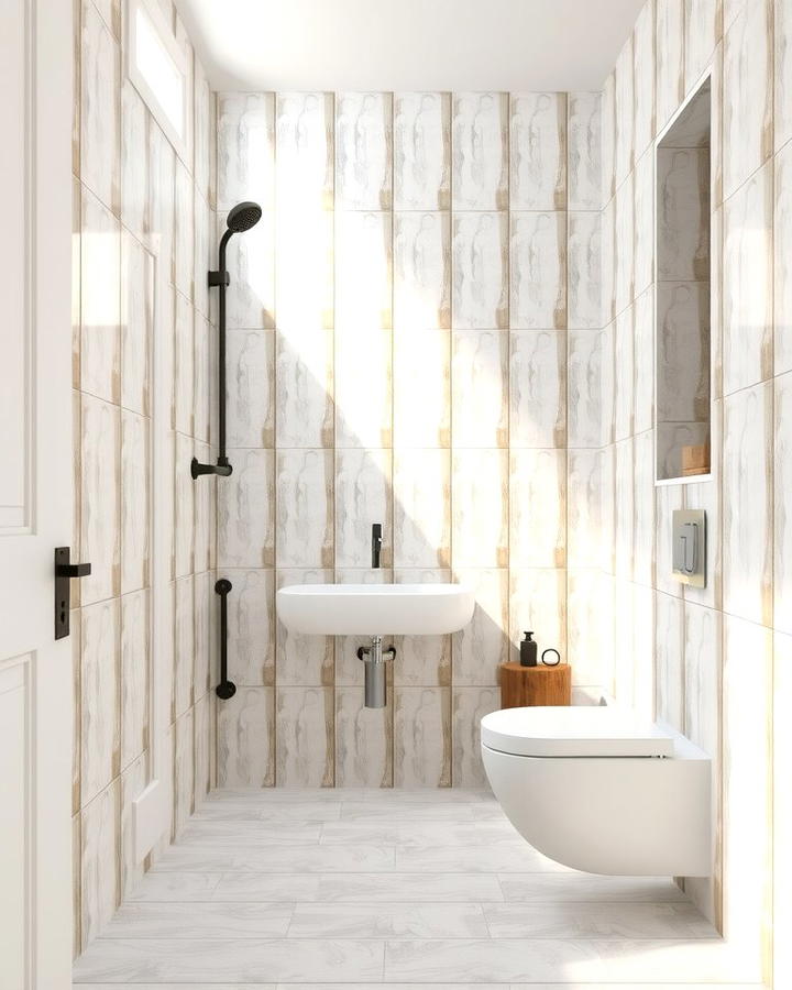 Vertical Tile Patterns - 25 Small Bathroom Walk-in Shower Ideas