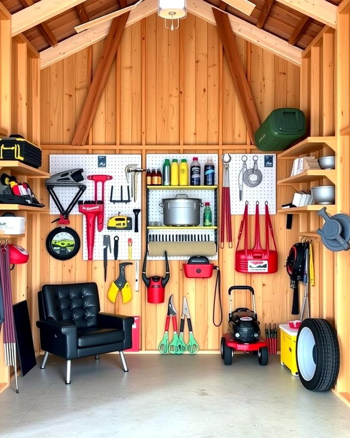 Vertical Wall Storage - 25 Pole Barn Interior Ideas