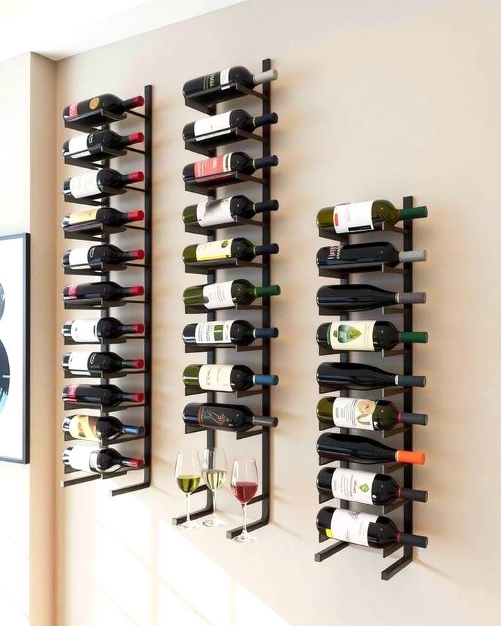 Vertical Wine Racks for Elegant Display - 25 Wall Storage Ideas