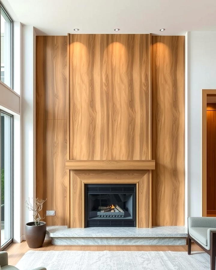 Vertical Wood Paneling - 30 Fireplace Wall Ideas