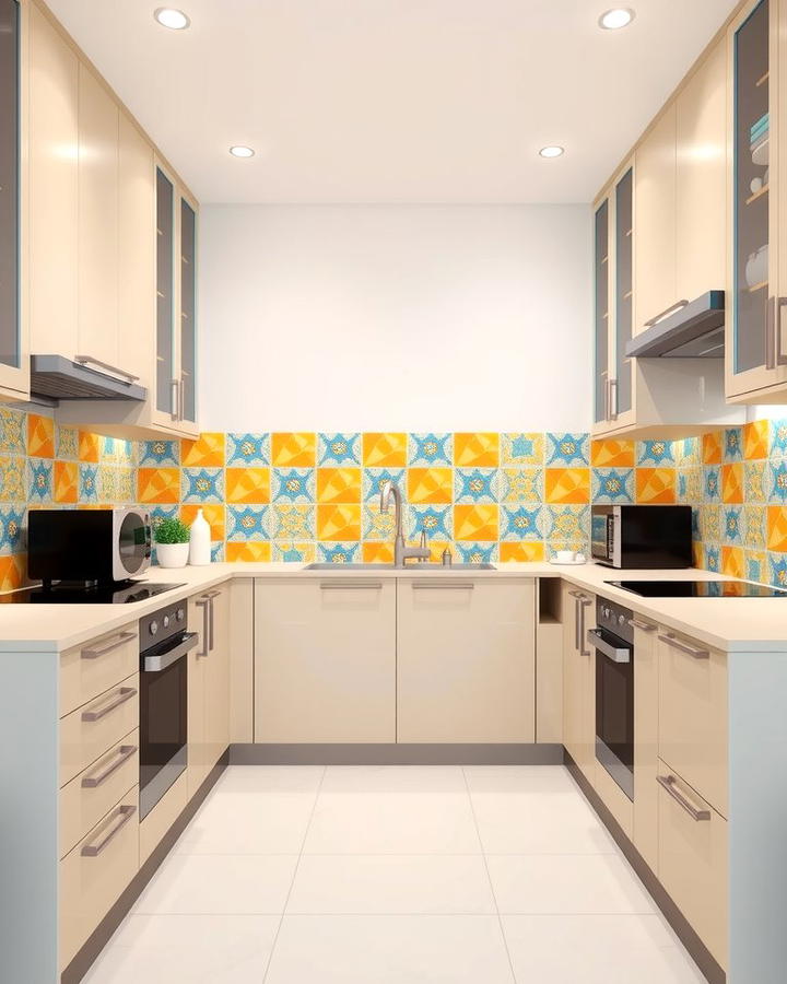 Vibrant Backsplash Designs - 30 Parallel Modular Kitchen Design Ideas