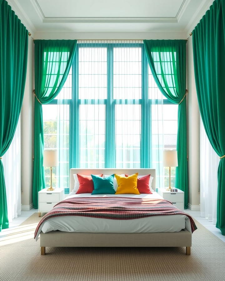 Vibrant Curtains - 30 Colorful Room Ideas