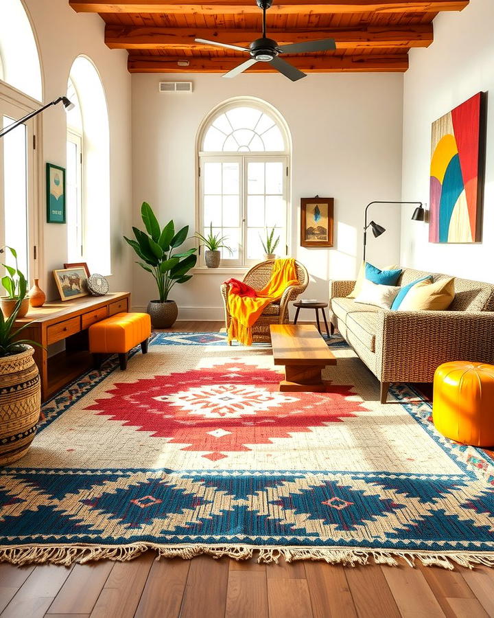 Vibrant Handwoven Rugs - 30 Southwestern Decor Ideas