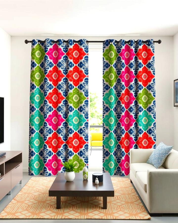 Vibrant Prints for a Statement Look - 25 Sliding Door Curtain Ideas