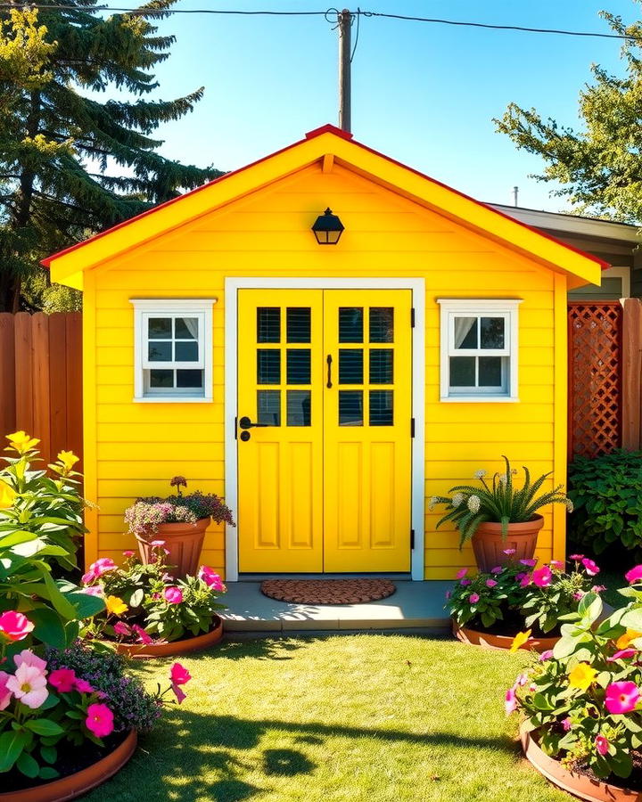 Vibrant Sunshine Yellow - 25 Shed Color Ideas