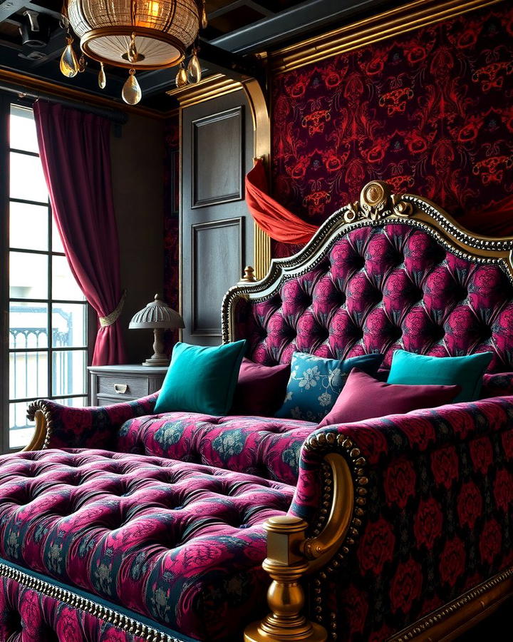 Victorian Inspired Upholstery - 25 Steampunk Bedroom Ideas