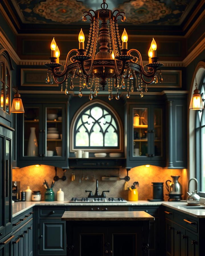 Victorian Style Lighting - 30 Gothic Kitchen Ideas