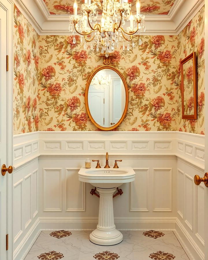 Victorian Style Wainscoting - 25 Powder Room Wainscoting Ideas