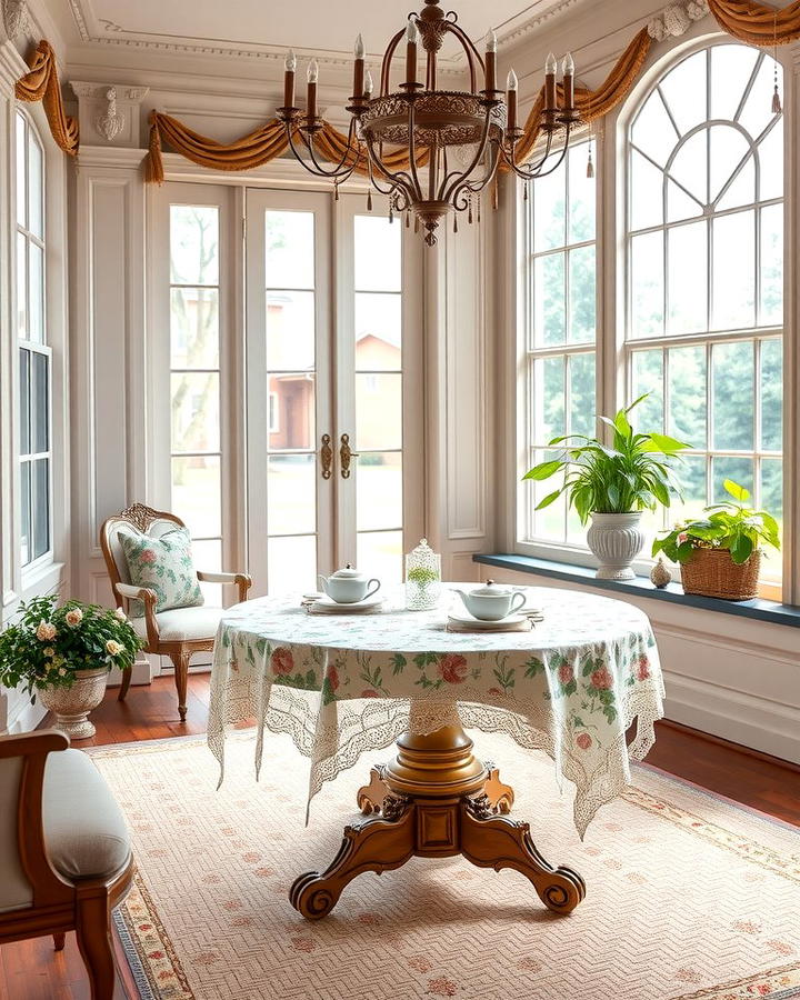 Victorian Tea Table - 25 Victorian Sunroom Ideas