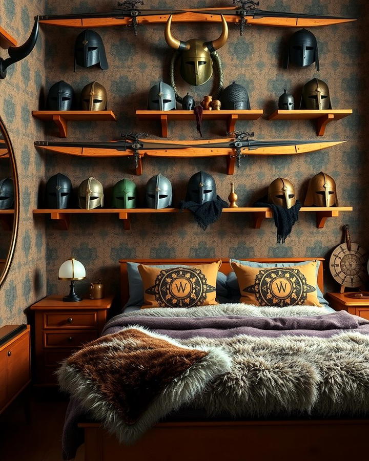 Viking Helmets and Swords - 25 Viking Bedroom Ideas