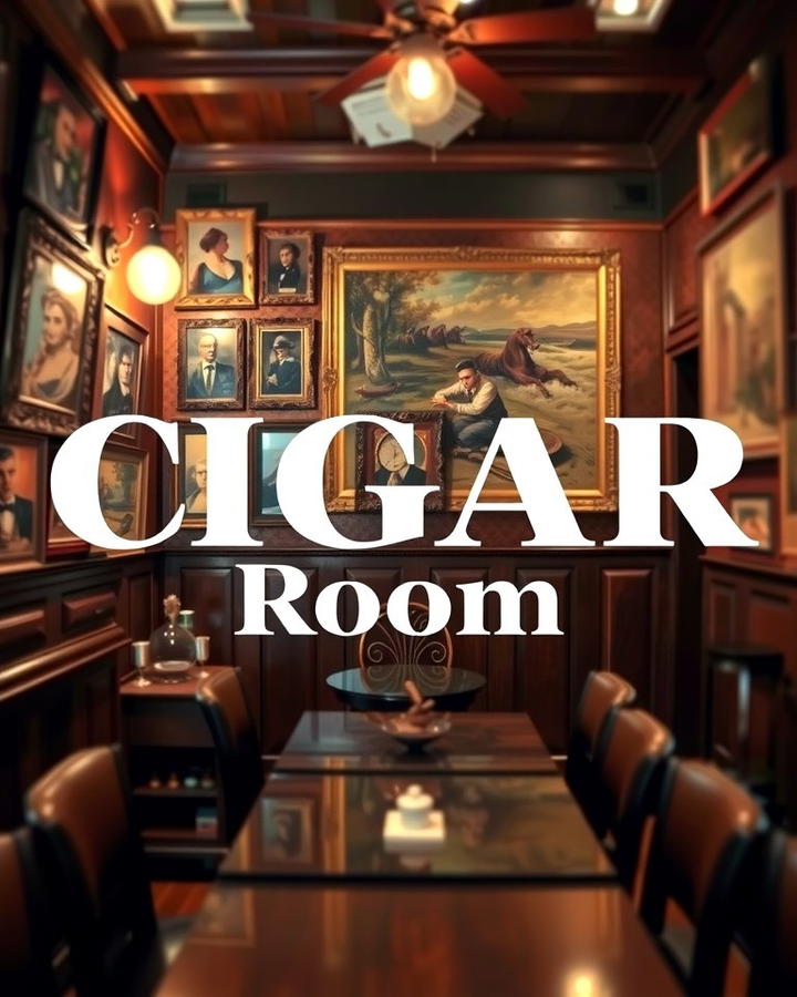 Vintage Artwork for Timeless Appeal - 30 Cigar Room Ideas