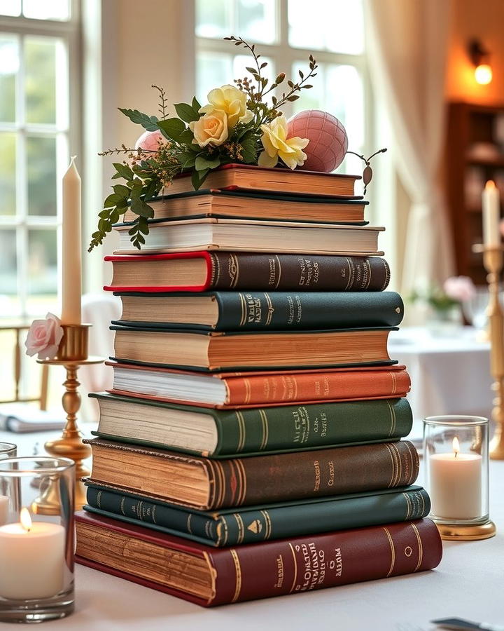 Vintage Books as Decor - 25 Vintage Wedding Ideas