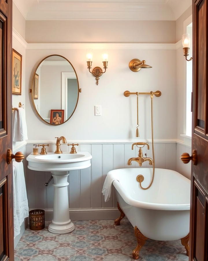 Vintage Brass Fixtures - 25 Victorian Bathroom Ideas