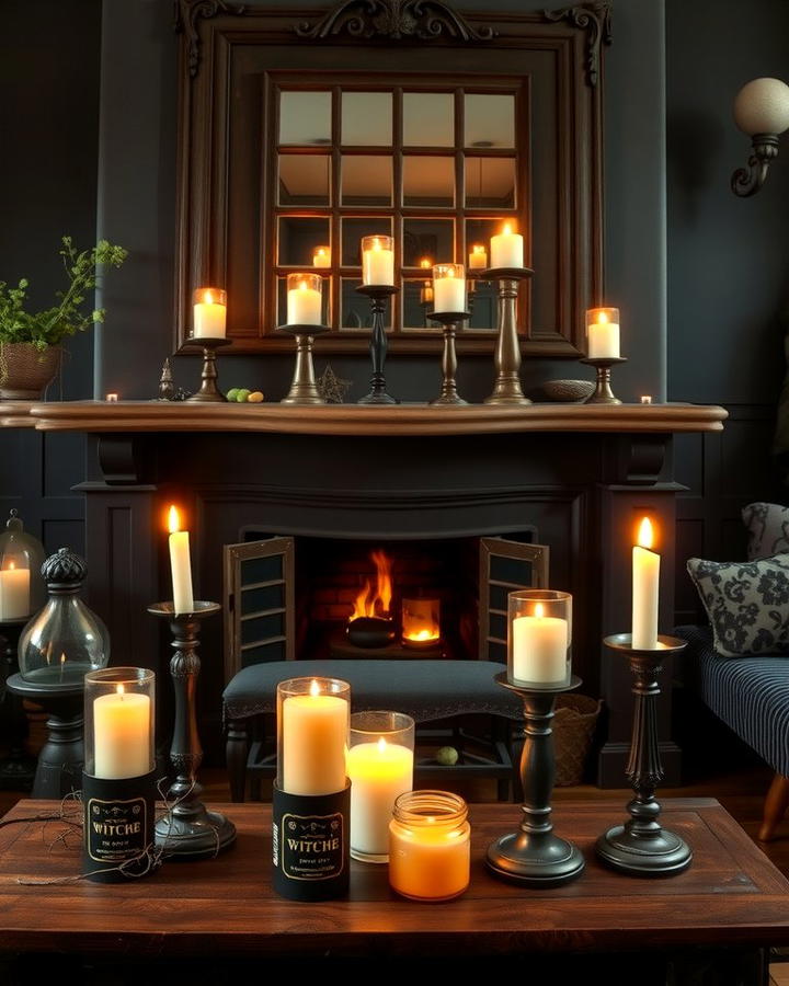 Vintage Candlesticks - 30 Witchy Living Room Ideas