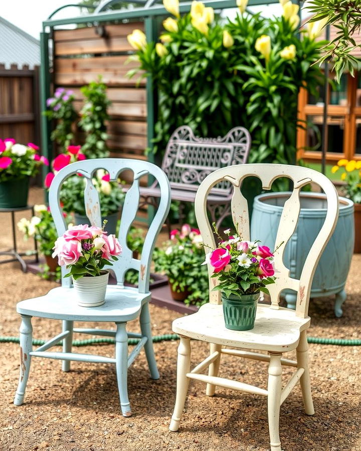 Vintage Chair Planters - 25 Vintage Garden Ideas