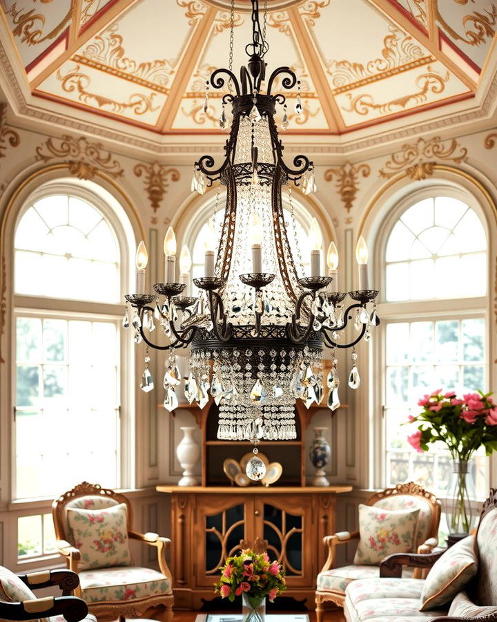 Vintage Chandeliers - 25 Victorian Sunroom Ideas