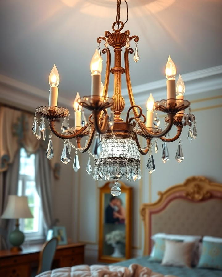 Vintage Chandeliers - 30 French Bedroom Decor Ideas